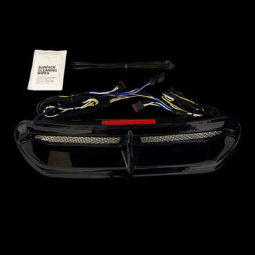Custom Dynamics Batwing-ventindsats med blinklys, sort