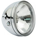 Skyline, 5-3/4" H4 headlamp. side mount. Chrome Item No: 943203