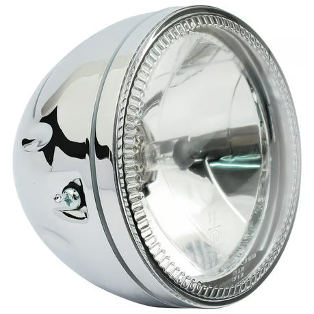 Skyline, 5-3/4" H4 headlamp. side mount. Chrome Item No: 943203