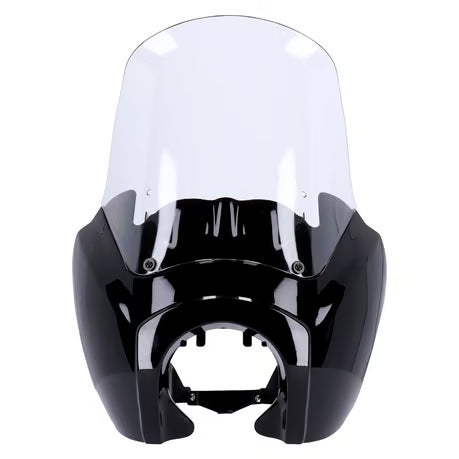 Headlamp fairing. Gloss black. Clear windshield Item No: 947446