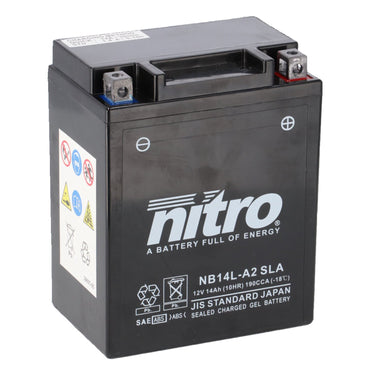 Nitro forseglet AGM-gelbatteri YB14L-A2 SLA