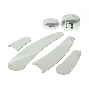 MCS bageste stelindsatser og svingarmsboltdæksler, krom