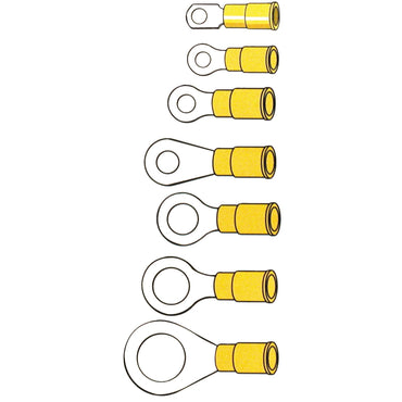 Gul PVC-ringkabelsko 3,5 mm til krympning