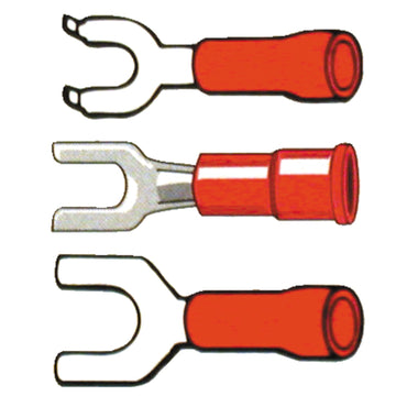 Røde PVC-isolerede kabelsko 3,5 mm – 100 stk.