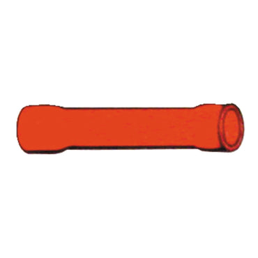 Røde PVC-stødsamlemuffer til crimpning, 50 stk.