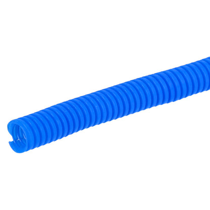 Blå PVC-kabelstrømpe med split, 12 ft