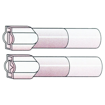 Isoleret 1/4" hanstik med krympeflex, rød