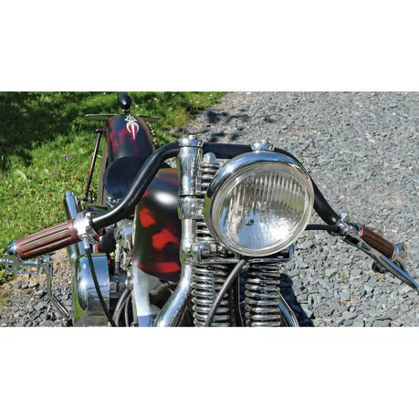 Riverside, Bakelite® retro handlebar grip set. Chrome Item No: 954000