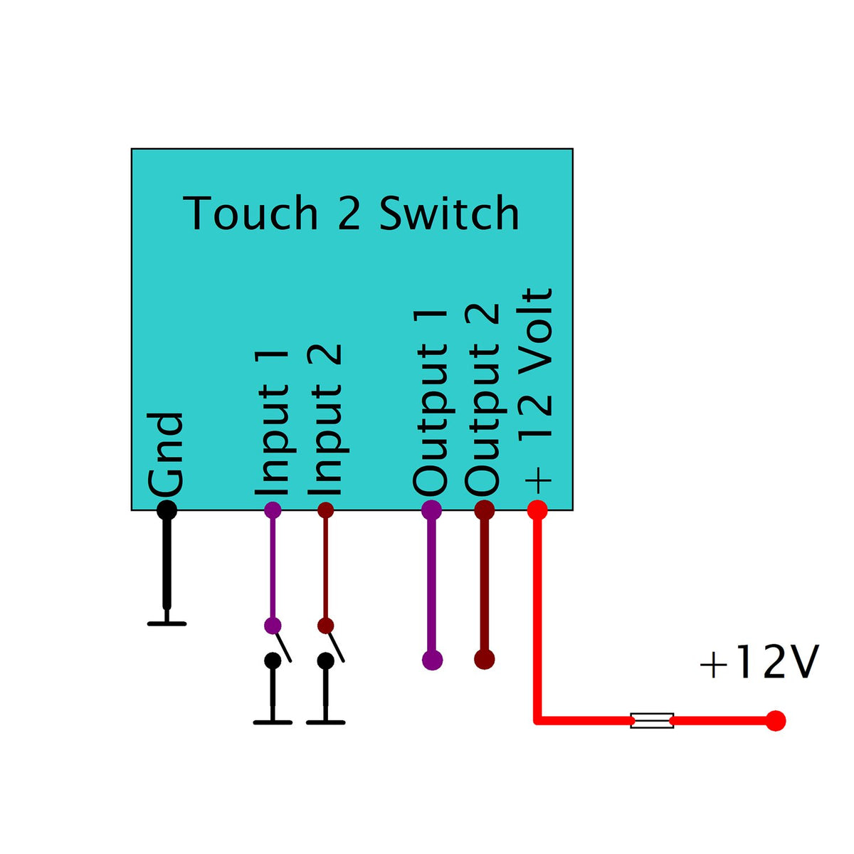 Axel Joost Touch 2 Switch 2-kanals relæ