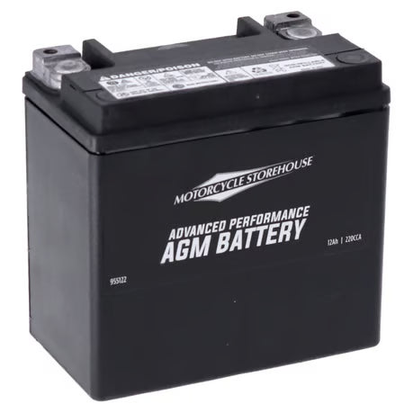 MCS, Advance Series - AGM sealed battery. 12v, 12Ah, 220cca Item No: 955122