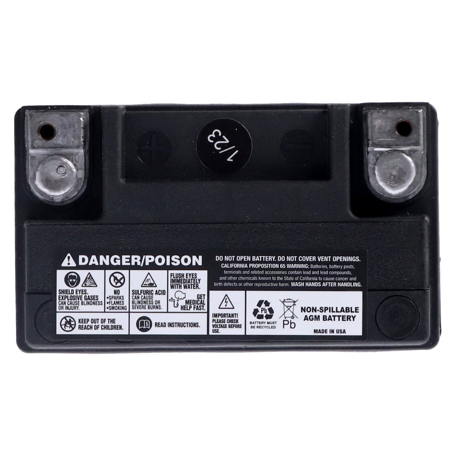 MCS, Advance Series - AGM sealed battery. 12v, 12Ah, 220cca Item No: 955122