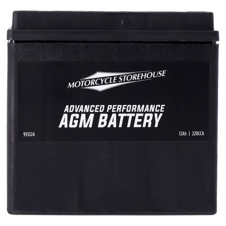 MCS, Advance Series - AGM sealed battery. 12v, 12ah, 220cca Item No: 955124