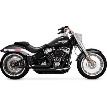 Vance & Hines Shortshots Staggered PCX Udstødning – Matsort (Til Harley Softail 2018–2024 med bred svingarm)
