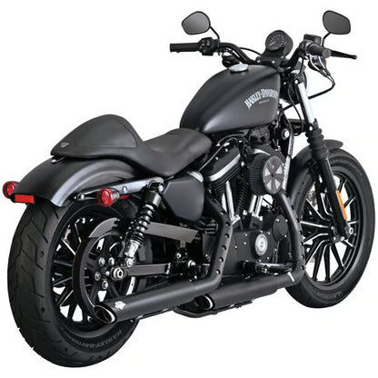Vance & Hines Twin Slash 3" Slip-On Udstødning – Matsort (Til Harley Sportster 2014–2020)