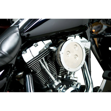 Arlen Ness Stage 1 Derby Sucker luftfilterkit, krom