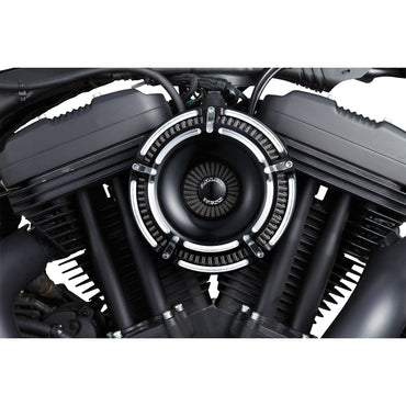 Arlen Ness Slot Track luftfilterkit – sort Contrast Cut