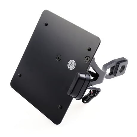 Cult-Werk, side mount license plate bracket black. DE Item No: 964987