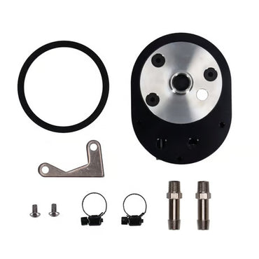 Jagg Offset Oliefilter-Adapter med VRP (Sort) – Intelligent Oliekøler-Styring til Harley-Davidson Twin Cam & Evo