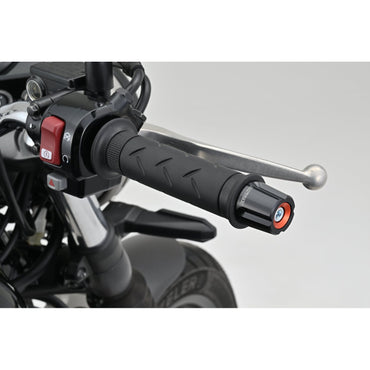 Daytona styrender, orange, CNC-aluminium – 2 stk.