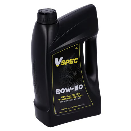 Vspec, 20W50 (mineral) motor oil. 4 liter bottle Item No: 975486