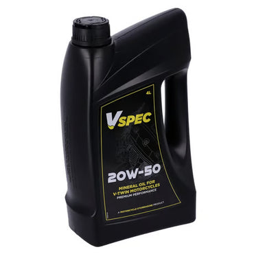 Vspec 20W50 Mineralsk Motorolie (Stor 4 Liters Dunk) (harley Big twin/XL Sportster/XR1200)