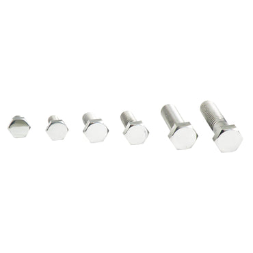 Sekskantbolt i poleret rustfrit stål 3/8-16 x 1 1/2