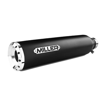 Miller Nebraska slip-on lyddæmpersæt, mat sort – Euro 3