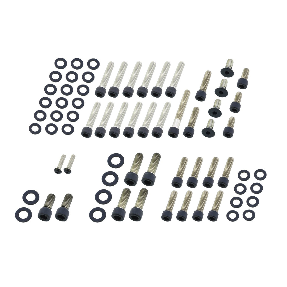 Screws4Bikes motorboltsæt, mat sort