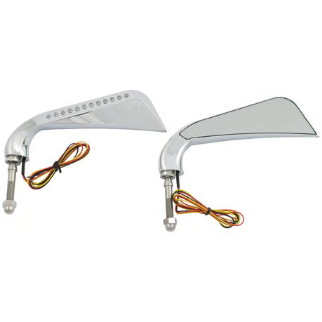 California LED turn signal mirror set. Chrome Item No: 980603