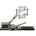 Maltese cross mirror, right slotted stem Item No: 980628