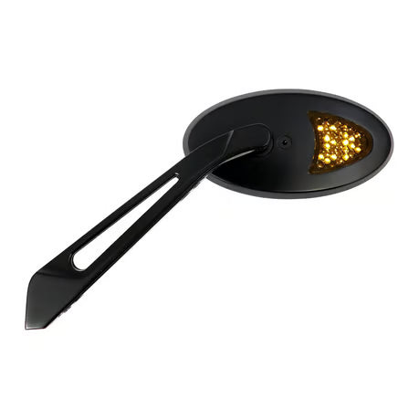 LED cateye turn signal mirror set. Black, amber front lens Item No: 980826