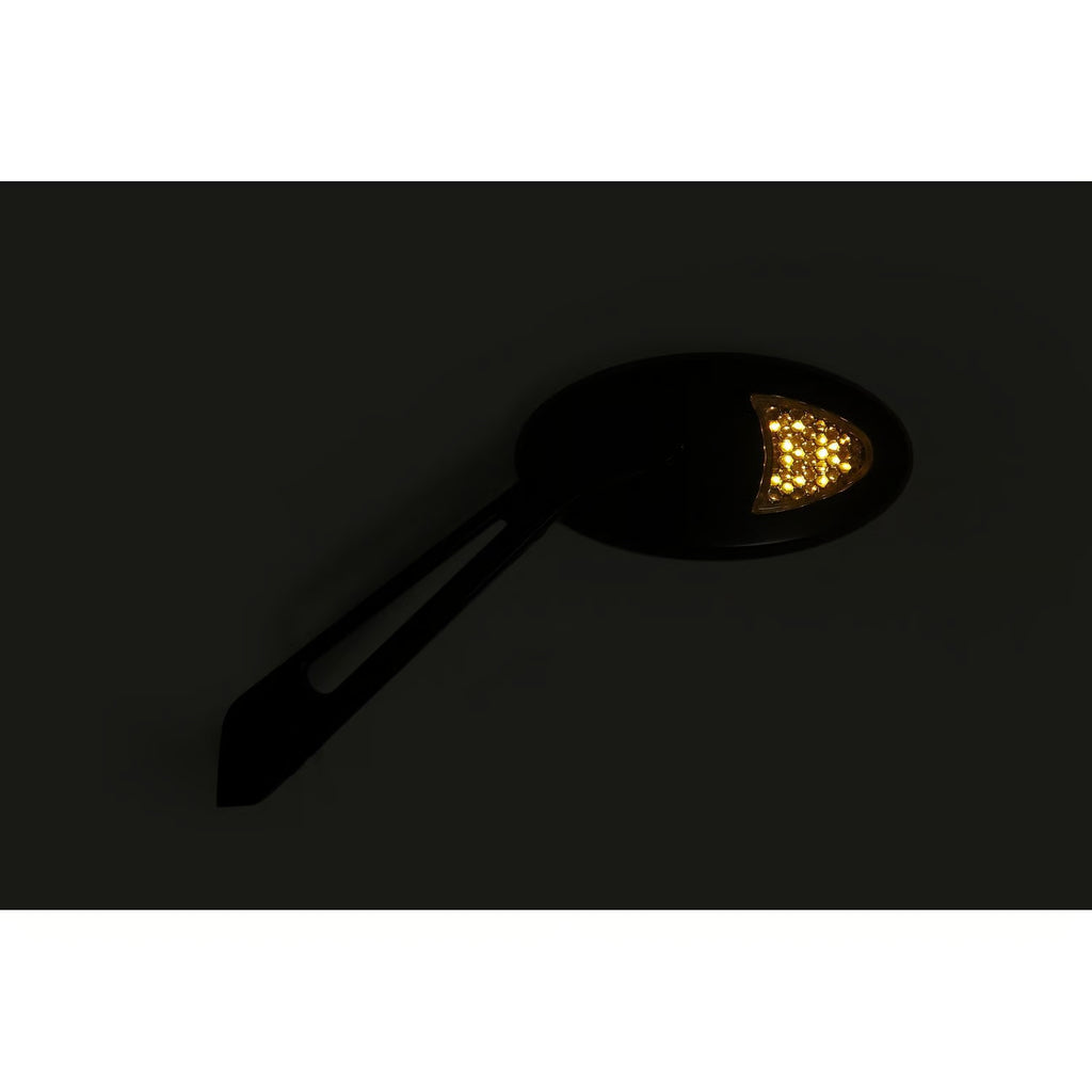 LED cateye turn signal mirror set. Black, amber front lens Item No: 980826
