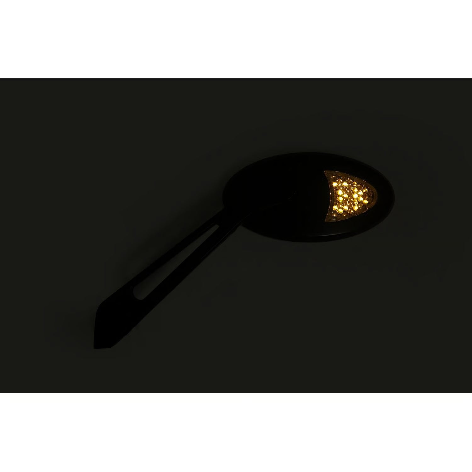 LED cateye turn signal mirror set. Black, amber front lens Item No: 980826