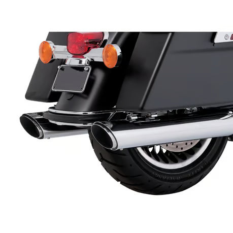 Vance & Hines, 4" Twin Slash Round slip-on mufflers. Chrome Item No: 982438