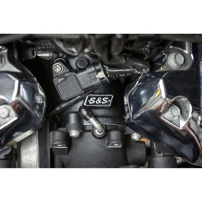 S&S Premium M8 55mm CNC-Ported Indsugningsmanifold (Sort) – Det Ultimative Indvendigt Polerede High-Flow Kit til Milwaukee-Eight