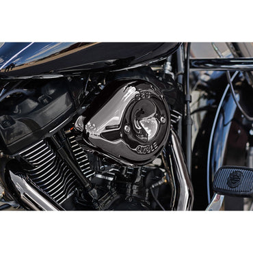 S&S Stealth Teardrop luftfilterkit – Lava Chrome