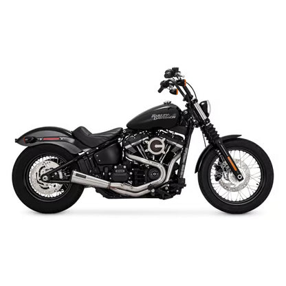 Vance & Hines 2-1 Upsweep PCX Udstødning System – Børstet Rustfrit Stål (Til Harley M8 Softail 2018–2024)