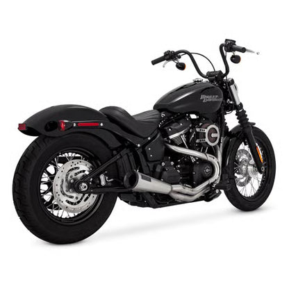 Vance & Hines 2-1 Upsweep PCX Udstødning System – Børstet Rustfrit Stål (Til Harley M8 Softail 2018–2024)