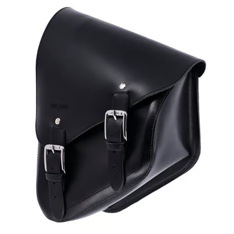 Longride, swingarm bag. Smooth, black leather Item No: 986383