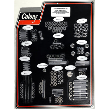 Colony motorskruesæt, krom, OEM-stil