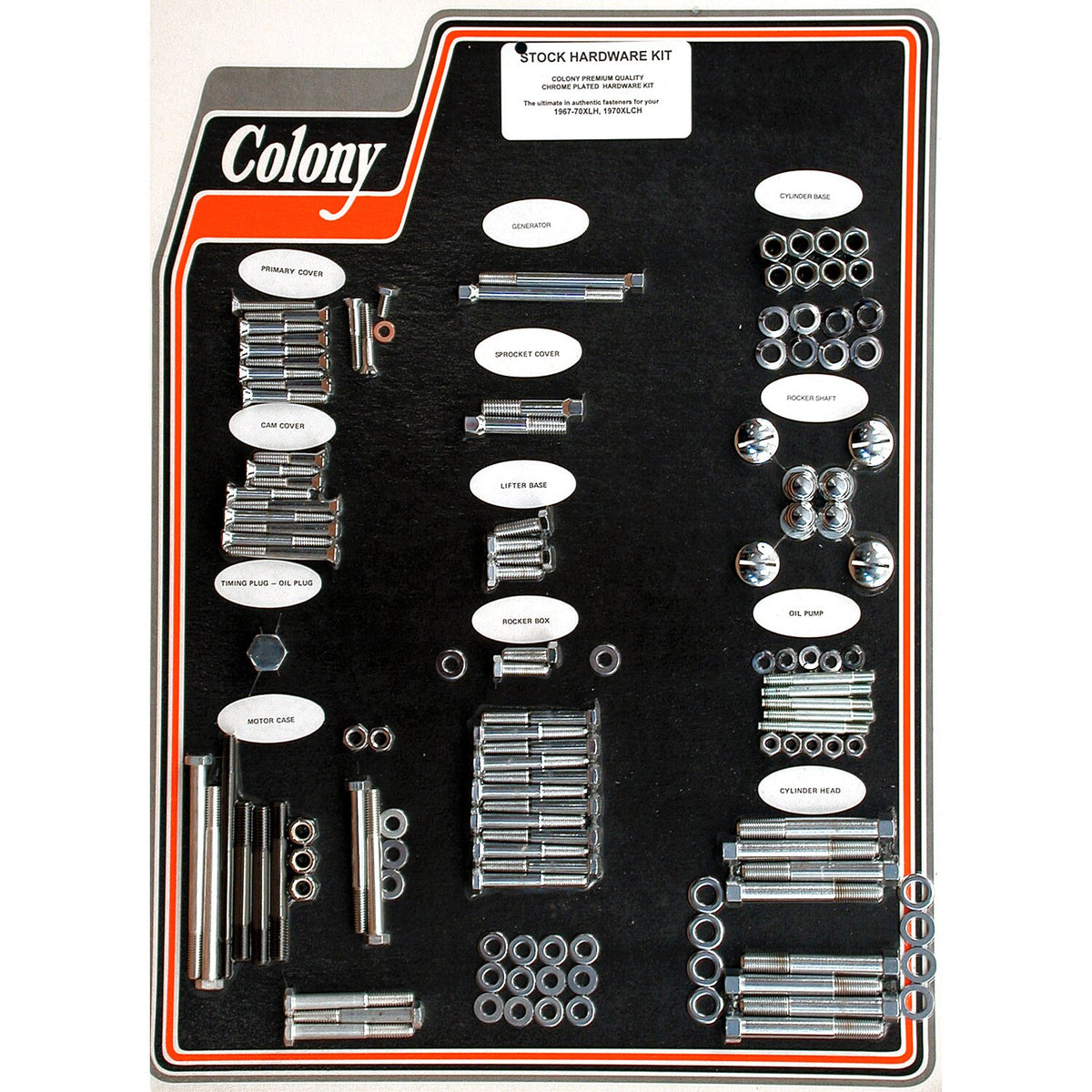 Colony motorskruesæt i krom, OEM-stil