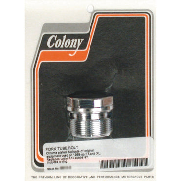 Colony forgaffelrørprop 39 mm, flad top, krom