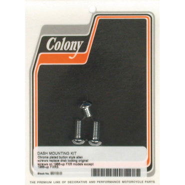 Colony monteringssæt til dash cover, krom knaphoved