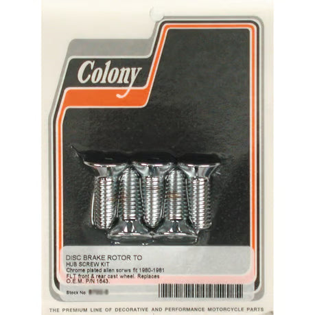 Colony, front/rear brake rotor bolt kit Item No: 989929