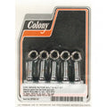 Colony, front/rear brake rotor bolt & nut kit. Chrome hex Item No: 989934