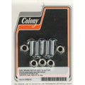 Colony, front/rear brake rotor bolt & nut kit. Chrome button Item No: 989935
