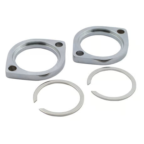 Exhaust flange and retainer kit. Chrome Item No: 990022