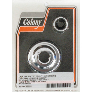 Colony holder- og møtriksæt til hjulleje, krom