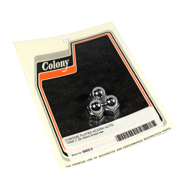 Colony forkromede kuppelmøtrikker M10 x 1,25 – 3 stk.