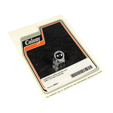 Colony acorn-møtrik, forkromet M12 x 1,25